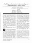 Research paper thumbnail of Psychology's Contributions to Understanding and Addressing Global Climate Change