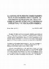 Research paper thumbnail of La "Defensa" de Florencio Gómez Parreño en el pleito Barbieri vs Martín: un documento de mediados del s. XIX sobre el debate acerca de la Propiedad Intelectual y su regulación jurídica