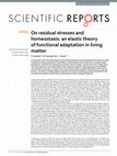 Research paper thumbnail of On residual stresses and homeostasis: An elastic theory of functional adaptation in living matter