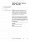 Research paper thumbnail of Lutas políticas, abolicionismo e a desagregação da ordem escravista: Bananal, 1878-1888