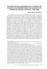 Research paper thumbnail of AS REDES DE RELACIONAMENTOS E O ESPAÇO DE ATUAÇÃO DOS PROPRIETÁRIOS DE ESCRAVOS NO IMPÉRIO DO BRASIL: BANANAL, 1850-1888