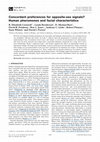 Research paper thumbnail of Concordant preferences for opposite-sex signals? Human pheromones and facial characteristics