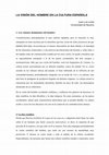 Research paper thumbnail of La visión del hombre en la cultura española