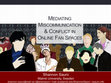 Research paper thumbnail of Mediating Miscommunication & Conflict in Online Fan Spaces