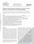 Research paper thumbnail of Validation of genital appearance satisfaction scale and the cosmetic procedure screening scale for women seeking labiaplasty