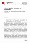 Research paper thumbnail of Affective capitalism: Investments and investigations