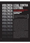 Research paper thumbnail of “ Violencia Legal contra violencia legítima”