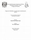 Research paper thumbnail of Tesis: Origen de la rebeldía, un camino para la transformación política