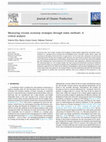 Research paper thumbnail of Measuring circular economy strategies through index methods: A critical analysis