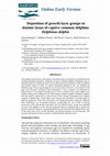 Research paper thumbnail of Deposition of growth layer groups in dentine tissue of captive common dolphins <i>Delphinus delphis</i>