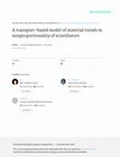 Research paper thumbnail of A transport-based model of material trends in nonproportionality of scintillators