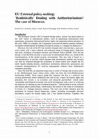 Research paper thumbnail of EU external policy-making and the case of Morocco:'Realistically'dealing with authoritarianism?