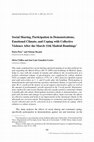 Research paper thumbnail of Social Sharing, Participation in Demonstrations, Emotional Climate, and Coping with Collective Violence After the March 11th Madrid Bombings1