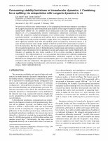 Research paper thumbnail of Overcoming stability limitations in biomolecular dynamics. I. Combining force splitting via extrapolation with Langevin dynamics in [small-caps LN]