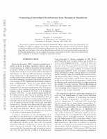 Research paper thumbnail of Generating generalized distributions from dynamical simulation