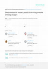 Research paper thumbnail of Environmental impact prediction using remote sensing images