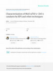 Research paper thumbnail of Characterization of MoO3/TiO2–ZrO2 catalysts by XPS and other techniques