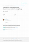 Research paper thumbnail of The Effect of Structure and Street Characteristics on the Footbridge Usage