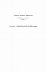 Research paper thumbnail of Grenzen – Kulturhistorische Annäherungen [Open Access]