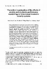 Research paper thumbnail of Theoretical examination of the effects of anxiety and electronic performance monitoring on behavioural biometric security systems