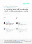 Research paper thumbnail of Ice loading on Danish wind turbines: Part 2. Analyses of dynamic model test results