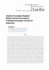 Research paper thumbnail of ANALISIS KERANGKA REGULASI MODEL SHARIAH GOVERNANCE LEMBAGA KEUANGAN SYARIAH DI INDONESIA