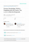 Research paper thumbnail of Europe, knowledge, politics: engaging with the limits, the case collective responds