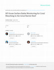 Research paper thumbnail of HF Ocean Surface Radar Monitoring for Coral Bleaching in the Great Barrier Reef