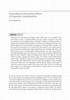 Research paper thumbnail of Intercultural Information Ethics: A Pragmatic Consideration