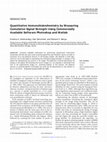 Research paper thumbnail of Quantitative immunohistochemistry by measuring cumulative signal strength using commercially available software Photoshop and Matlab