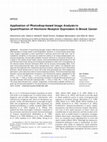 Research paper thumbnail of Application of photoshop-based image analysis to quantification of hormone receptor expression in breast cancer