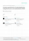 Research paper thumbnail of In planta quantification of endoreduplication using fluorescent in situ hybridization (FISH)