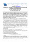 Research paper thumbnail of Comparative Analysis & Performance of Different Sorting Algorithm in Data Structure