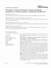 Research paper thumbnail of The quality of written information for parents regarding the management of a febrile convulsion: a randomized controlled trial