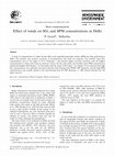 Research paper thumbnail of Effect of winds on SO2 and SPM concentrations in Delhi