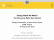 Research paper thumbnail of Energy Island No More: A Changing Baltic Gas Market (Conference Presentation - September 2016)