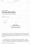 Research paper thumbnail of Il recesso dal contratto Altalex