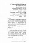 Research paper thumbnail of A EXIGÊNCIA DE CERTIFICAÇÃO ISO EM LICITAÇÕES A exigência de certificação ISO em licitações