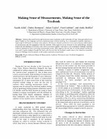 Research paper thumbnail of Making Sense of Measurements, Making Sense of the Textbook