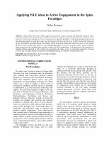 Research paper thumbnail of Applying ISLE ideas to Active Engagement in the Spins Paradigm. 