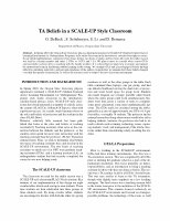 Research paper thumbnail of TA Beliefs in a SCALE-UP Style Classroom