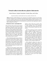 Research paper thumbnail of Virtual Reality Experiments in Introductory Physics Laboratories