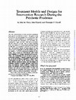 Research paper thumbnail of Treatment Models and Designs for Intervention Research During the Psychotic Prodrome