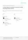Research paper thumbnail of CRITICAL INPUT FOR INELASTIC STRUCTURES UNDER EVOLVING SEISMIC WAVES