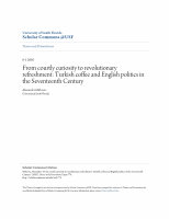 Research paper thumbnail of From courtly curiosity to revolutionary refreshment: Turkish coffee and English politics in the Seventeenth Century