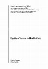 Research paper thumbnail of Equity of access to health care