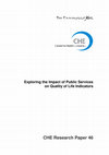 Research paper thumbnail of Exploring the impact of public services on quality of life indicators