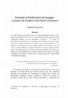 Research paper thumbnail of « Cynisme et falsification du langage : à propos de Diogène cherchant un homme », dans Laliberté, O. et V. Darveau-St-Pierre, Qu’est-ce que le « dire » philosophique ?, Montréal : Les Cahiers d’Ithaque, 2016, p. 19-33.