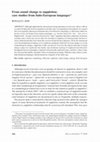 Research paper thumbnail of From sound change to suppletion: case studies from Indo-European languages