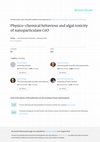 Research paper thumbnail of Physico-chemical behaviour and algal toxicity of nanoparticulate CeO2 in freshwater